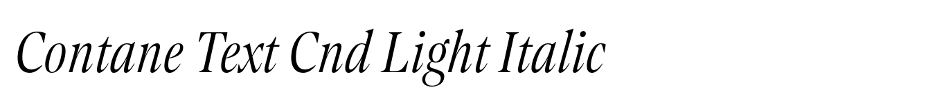 Contane Text Cnd Light Italic